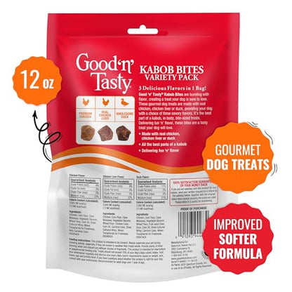 Good ‘n’ Tasty Kabob Bites, 12 oz, Treats For Dogs, Made with Real Chicken - size: 12 Ounce (Pack of 1), style: Kabob Bites