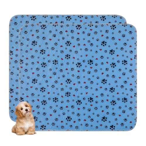 Washable Pee Pads for Dogs,2 Pack Extra Large 48"x48" Super Absorbent Reusable Puppy Pads,Non-Slip 100% Waterproof Dog Pee Pad,Pet Training Pads for Couch, Crate,Potty Training,Floor - size: 48X48 Inch（Pack of 2）