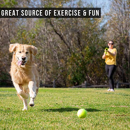 Hyper Pet K9 Kannon Dog Ball Thrower Launcher for Dogs, All Breeds Up To 60 Pounds, With One Hyper Pet 2.5 Inch Tennis Ball, For All Breeds | Includes one 2.5 inch tennis fetch piece, sends it flying farther with far less effort, keeps active pups running