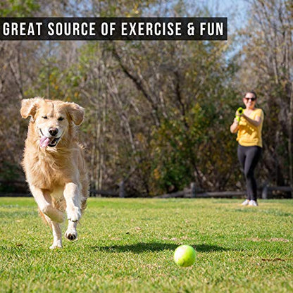 Hyper Pet K9 Kannon Dog Ball Thrower Launcher for Dogs, All Breeds Up To 60 Pounds, With One Hyper Pet 2.5 Inch Tennis Ball, For All Breeds | Includes one 2.5 inch tennis fetch piece, sends it flying farther with far less effort, keeps active pups running