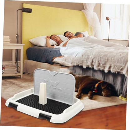 UPKOCH Dog Potty Tray Large Capacity Splashproof Dog Toilet for Indoor Use Durable Plastic Pee Tray Prevents Urine Spills and Mess