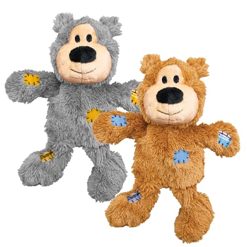 KONG Wild Knots Bears - Durable Dog Toys with Internal Knotted Ropes and Minimal Stuffing for Less Mess (Assorted Colors) (X Large (2 Pack)) - size: X-Large (Pack of 2)