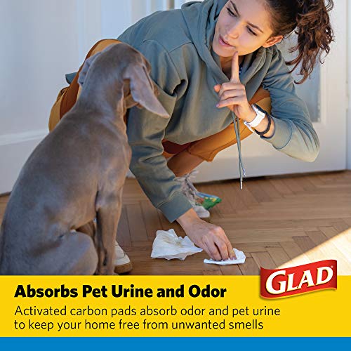 Glad for Pets Black Charcoal Puppy Pads, All-in-One | Puppy Potty Training Pads that Absorb & NEUTRALIZE Urine Instantly | New & Improved Quality Puppy Pee Pads, 14 Count (Pack of 2) - size: Regular