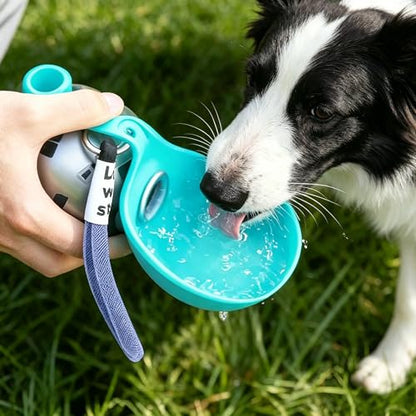 2-in-1 Portable Dog Water Bottle with Bowl, 10oz Stainless Steel Travel Pet Water Dispenser, No-Spill Leak-Proof Design with Silicone Bowl, Perfect for Walking, Hiking, and Travel (Pink B) - color: Pink B