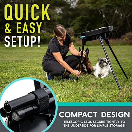 Franklin Pet Supply Co. Automatic Disc Launcher for Dogs - Ready Set Fetch Automatic Disc Tosser Dog Toy for Fetch - Portable Thrower Toy - Battery Powered - style: Disc Launcher