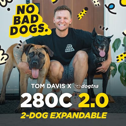 Dogtra E-Collar Tom Davis 280C 2.0 [2025 Edition], Boost & Lock, Waterproof, 1/2-Mile Range Dog Training Collar with Remote, Rechargeable, 127 Levels, Vibration, Bungee, No Bad Dogs Trainers - color: Tom Davis 280C 2.0