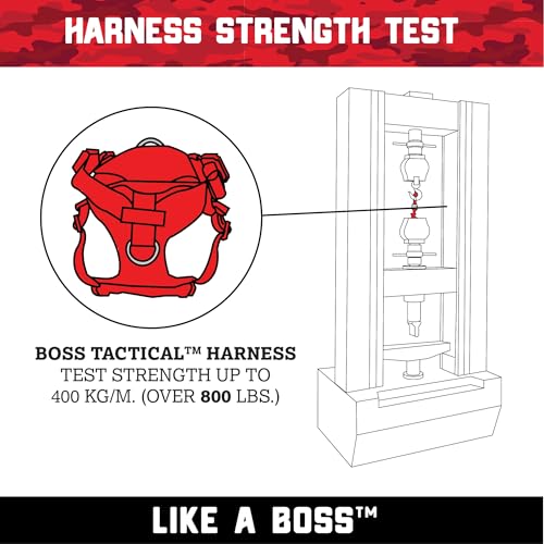 Boss Dog Tactical Harness, Black, Large - color: Black, size: Large