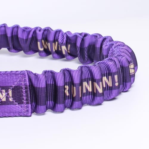Hands Free Dog Leash, Heavy Duty with Waist Belt & Storage Pouch, Strong Pull Control, Two Handles Bungee for Running & Walking, Big & Medium Dogs, Purple - color: Purple