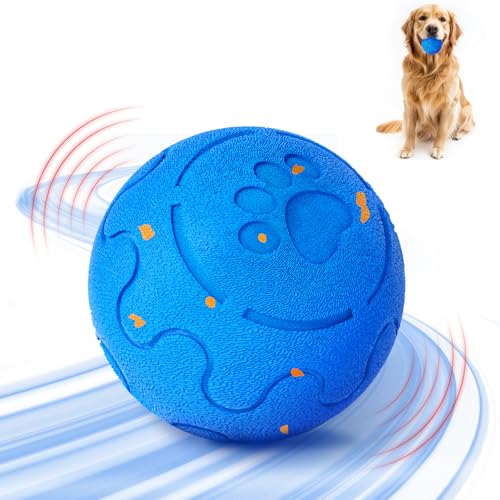 Interactive Dog Ball Toy, Smart Dog Toy for Medium and Large Dogs, Automatic Moving Rotating & Bouncing Ball, Durable E-TPU Material, IP54 Waterproof, Motion-Activated Dog Toy for Active Dogs - color: Blue