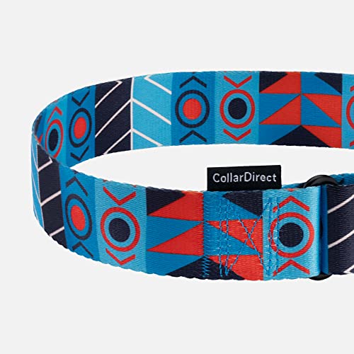 CollarDirect Martingale Dog Collar Heavy Duty Nylon Slip Collars for Small Medium Large Dogs [Nylon, Patterned, Blue Ethnic, XL, 19"-24"] - color: Blue Ethnic, size: X-Large (Neck Size 19"-24")