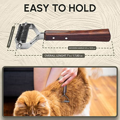 Flamia & Jabz Undercoat Rake for Dogs & Cats, Dematting Grooming Stripper Tool (14 Blades) - size: 14 Blades
