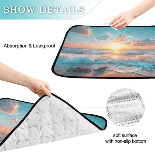 Qilmy Sea Pet Mat, Waterproof Reusable Dog Training Pad Anti-Slip Pet Creat Pad for Small Medium Large Dogs and Cats - size: Smallx3