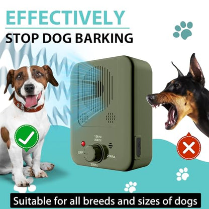 Anti Barking Device, Dog Barking Control Device for Dogs, Dog Barking Deterrent Devices, Ultrasonic Dog Barking Silencer for All Dogs Indoor Outdoor, Bark Box Stop Dog from Barking (Green)