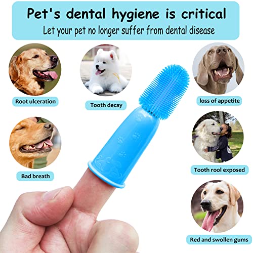 360 ° Dog Toothbrush Pet Toothbrush 360 ° Finger Toothbrush Medium and Large Dogs