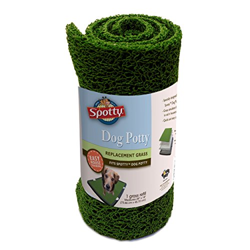 Spotty Indoor Potty Replacement Pad, House Training Pet Puppy Dog Artificial Grass Rug Turf Pee Mat Green 29x18 Inch (Pack of 1)