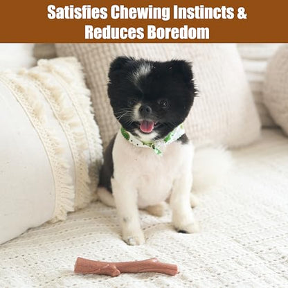 SPOT Bam-Bones Plus Branch -Bamboo Fiber & Nylon, Durable Long Lasting Dog Chew for Aggressive Chewers – Great Toy for Adult Dogs & Teething Puppies Under 60lbs, Non-Splintering, 5.75in, Beef Flavor - size: 5.75 inch (Pack of 1)