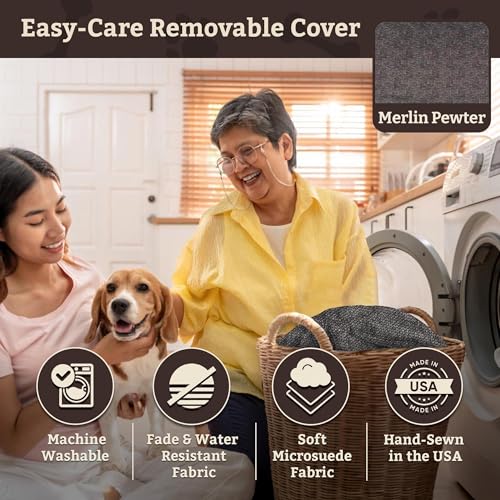 Snoozer Luxury Lookout Pet Car Seat, Large Luxury II, Navy Mutt - color: Merlin Pewter, size: Large