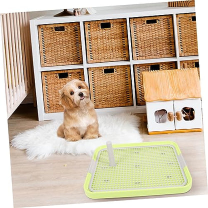 Kisangel Dog Pee Pads Mesh Pet Toilet Plastic Puppy Potty Tray Slide Dog Potty Pet Cage - color: Light Green
