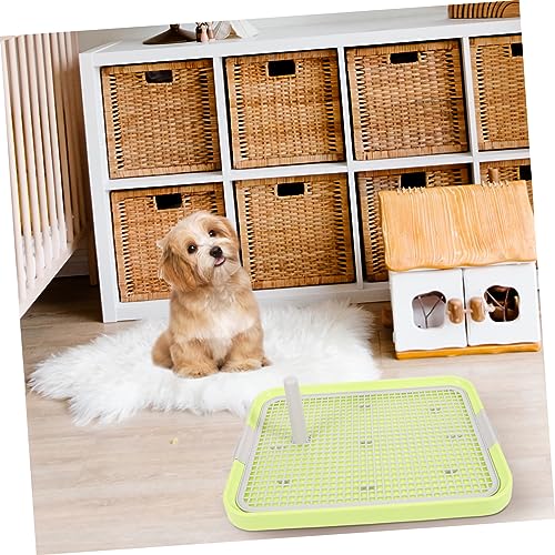 Kisangel Dog Pee Pads Mesh Pet Toilet Plastic Puppy Potty Tray Slide Dog Potty Pet Cage - color: Light Green
