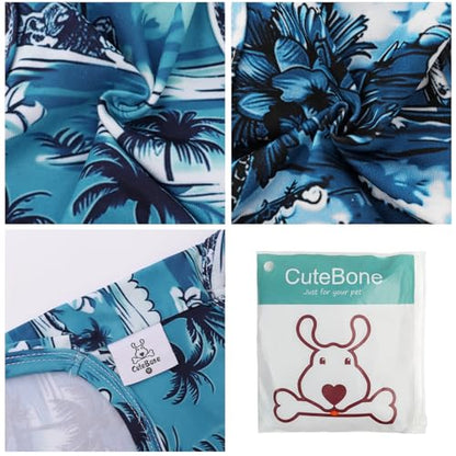 CuteBone Dog Shirts 2-Pack Soft Pet Clothes Breathable Summer Vest for Small Puppy and Stretchy Cat Apparel - color: Hawaii style, size: Small