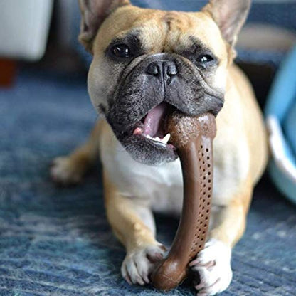 Pet Qwerks Flavorit BarkBone - Fillable Dog Bone for Moderate Chewers - Peanut Butter Flavor - 6.75", Made in USA (Pack of 4) - size: Large (Pack of 4)