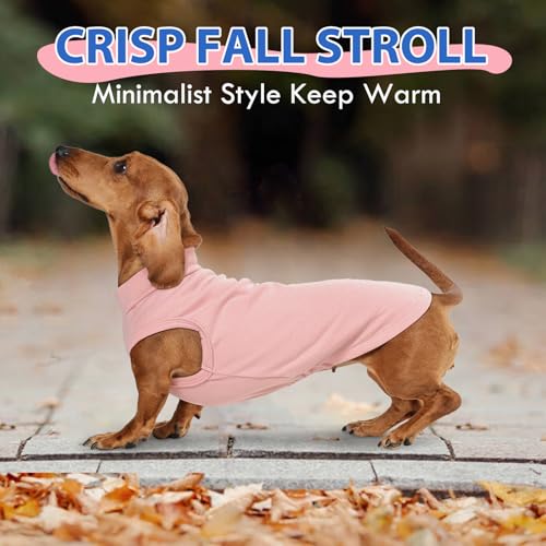 Dog Fleece Vest - Pink, S - Warm and Stretchable Sweatshirt | Sleeveless Lightweight Sweater, Pullover Design for Small Dogs, Chihuahua Clothes, Papillon, Pomeranian - color: Pink, size: Small