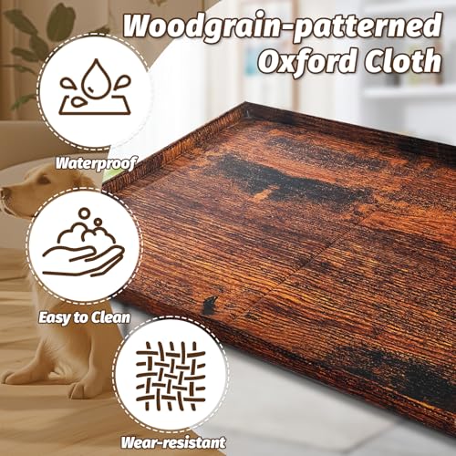Dog Crate Topper Covers Plastic Foldable High Side Lip Dog Kennel Countertop Table Top(42" x 28") - size: 42" x 28"