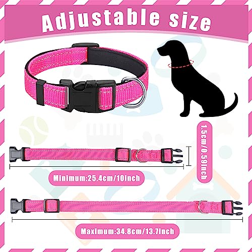 Sanwuta 12 Pcs Reflective Puppy Dog Collars Bulk for Litter Nylon Whelping Adjustable Collars Safety Dogs with Locking Buckle Soft Padded Breathable Puppy Collar for Cats Pets(Small) - size: Small