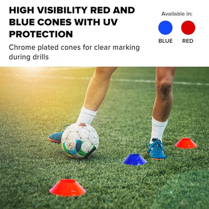GSi Sports Training Cones for Agility Drills – Soccer & Basketball Multi-Sport Field Markers, Durable Flexible Cones in Multiple Shapes & Packs (20–80 Pack) - style: Mini - 80 Pack