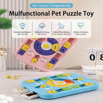 Interactive Dog Puzzle Toy, Dog Enrichment Toy with Treat Dispensing, Slow Feeder Puzzle for Mental Stimulation, Brain Training Toy for Dogs and Cats - color: Heart-Shaped Mousse Rice Flour