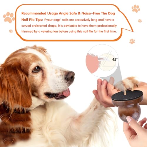 Dog Nail File Dog Scratch Board for Nails Wooden Handicraft Cat Dog Nail Scratch Pad with 4 Pcs Replaceable Sandpaper Dog Trainning Accessories Stress Free Nail Filing for Dogs(Coffee) - color: Coffee