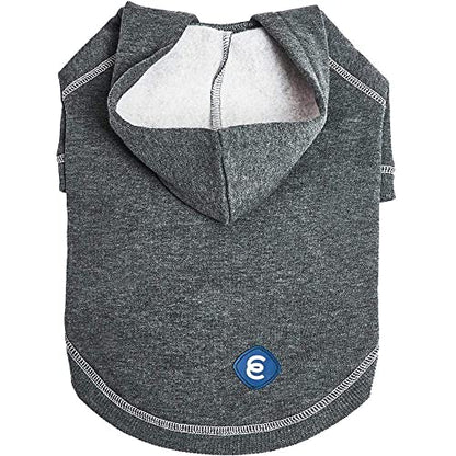 Blueberry Pet Essentials Soft & Comfy Better Basic Cotton Blend Dog Hoodie Sweatshirt in Charcoal Grey, Back Length 16", Pack of 1 Jacket for Dogs - color: Dog Hoodie - Charcoal Grey, size: 16 inch (Pack of 1)