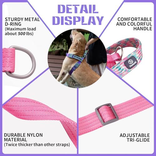 Service Dog Vest, No-Pull Service Dog Harness with 4 PCS Reflective Patches, Dog Vest Harness with Handle, Pet Harness for Small Medium Large Dogs in Training (Purple, S) - color: Purple Harness + 4 Patches, size: Small (Chest: 19-25")