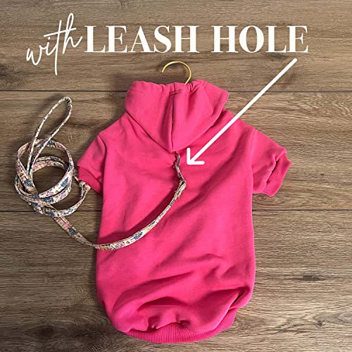 Free Hugs Dog Hoodie | Fleece Lined |Leash Hole| Valentine's Day | Love & Hearts|Red, 4X-Large 379 - color: Red-Hoodie, size: 4X-Large (40-55 lbs)