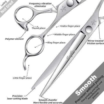 High-end Professional Dog Grooming Scissors Pet Grooming Shears 7.5 Inches Extremely Very Sharp Made Of Stainless Steel Alloy By Hand For Dog Cat Groomer - size: 7.5inch, style: Shears