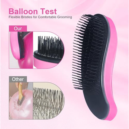 Small Dog Brush - Puppy Hair Brush- Grooming Tool for Teddy, Yorkies, Maltese, Shih Tzu, Chihuahua (Pink) - color: Pink