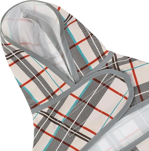 Dog Raincoat, Waterproof Dog Rain Jacket with Hood, Adjustable Rain Coat Poncho with Reflective Strips & Leash Hole for Large Medium Small Dogs Puppies, Lightweight Pet Clothes - color: Khaki Plaid, size: X-Small