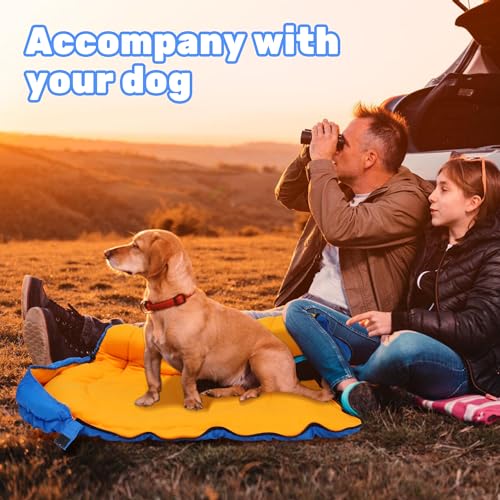 Lifeunion Dog Sleeping Bag with Storage Bag Waterproof Warm Packable Dog Bed for Travel Camping Hiking Backpacking (Blue) - color: Blue