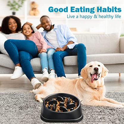UPSKY Slow Feeder Small Dog Puzzle Bowl Feeder - Anti-Slip, Anti-Bloat, Anti-Choking - color: C-Black
