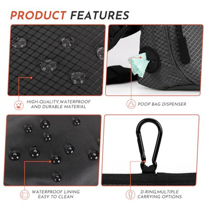 Dog Treat Pouch with Training Clicker, Treat Bag Fanny Pack with Magnetic and Zipper Closure Waterproof and Durable Treat Pouches for Pet Training Walking (Gray) - color: Gray