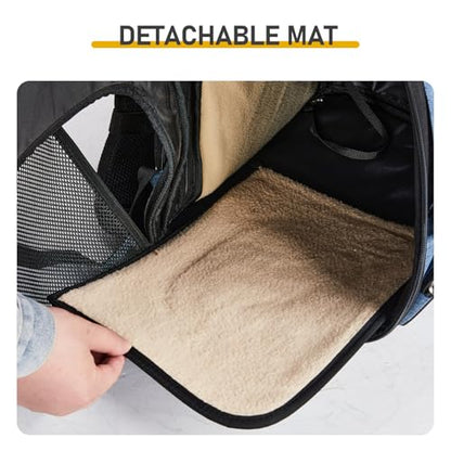 Pet Carrier Backpack, Expandable Cat and Dog Carrier with Back Extension, Breathable Mesh Travel Backpack for Small Dogs and Cats, Soft-Sided, Up to 26 lbs