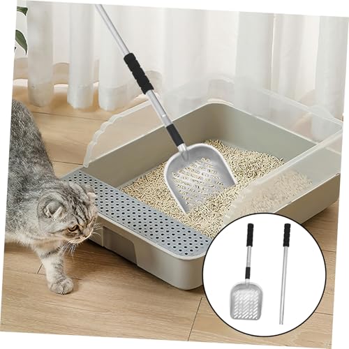 KICHOUSE Heavy Duty Pooper Scooper Long Handle Cat Litter Box Scoop Litter Scooper for Dogs Cats