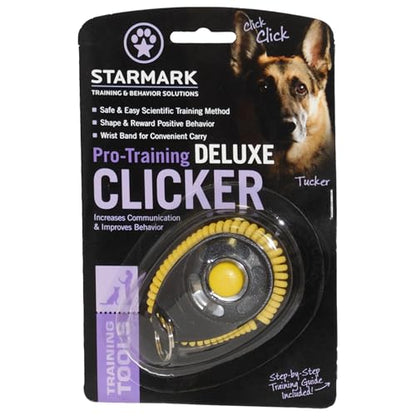 StarMark Black and Yellow Training Clicker with Yellow Wristband