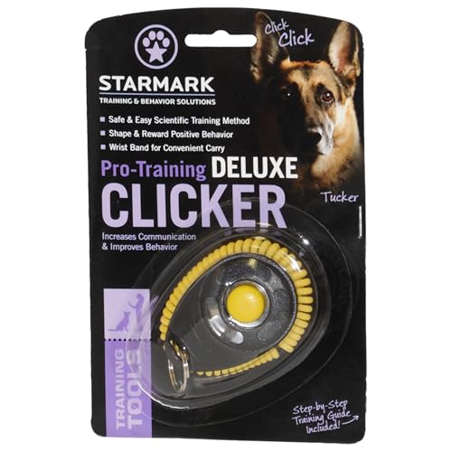 StarMark Black and Yellow Training Clicker with Yellow Wristband