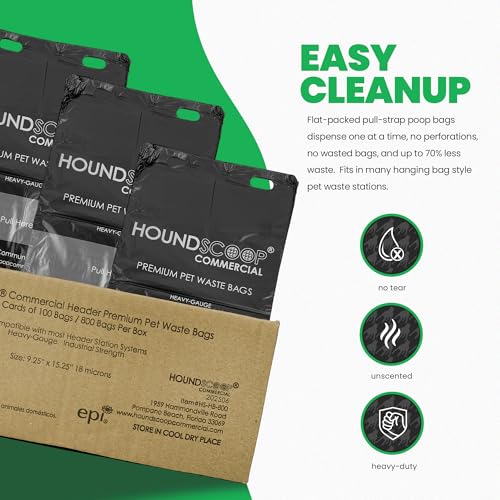 Case of 3200 Pull-Strap Header Pet Waste Bags, 32 Header Packs of 100 Bags, Commercial Dog Waste Station Bags HOA, Residential, XL and Strong, Easy Single Pull for Poop Station Dispensers - size: 3200 Count (Pack of 1)
