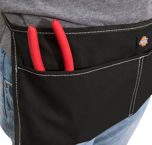 Dickies 2-Pocket Canvas Work Waist Apron, Suitable for Woodworkers, Artists, and Other Craftspeople - color: Black, style: 1 Qty