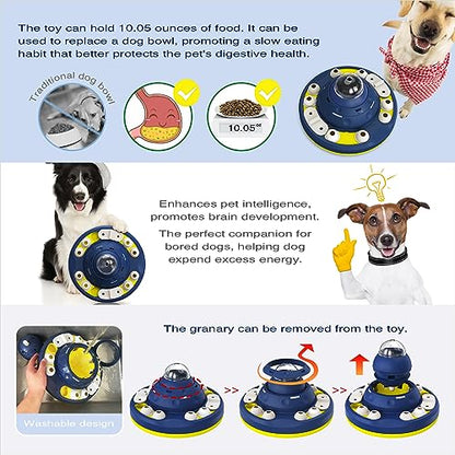 KADTC XL 2-Level Dog Puzzle Toy, Mental Stimulation for Dogs | 3 Cups central feeder adds shake-to-release rewards and adjustable channels for beginner-to-advanced play.