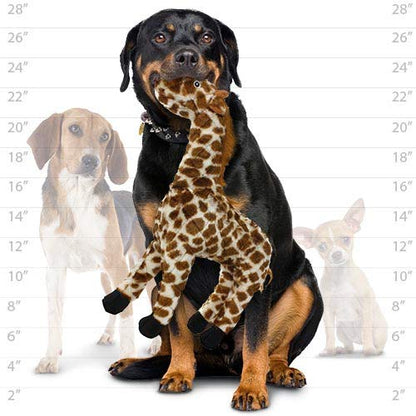 MIGHTY Tuffy 2 Pack Giraffe Dog Toys | Ultra Durable Plush Toy with Multiple Layers & Reinforced Seams , Washable and Floats , Mighty® Construction - color: 2PK Brown Giraffe