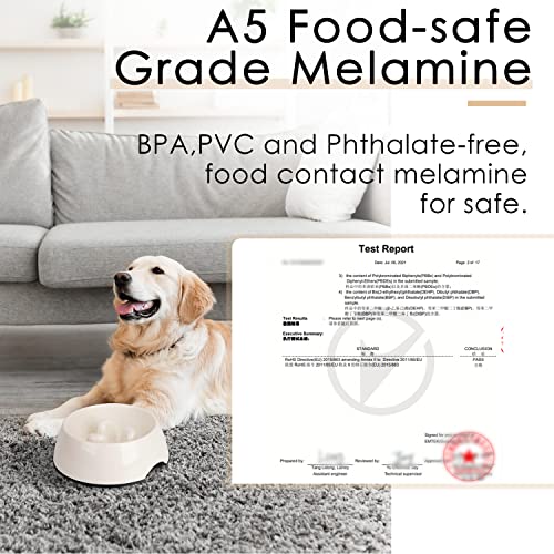 Super Design Slow Feeder Dog Bowl, 1.5 Cup, Non-Slip, Heat-Resistant, Suitable for Medium to Large Dogs - color: White, size: L
