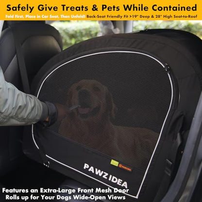 PAWZIDEA 3-in-1 Dog Stroller for Large Dogs with Detachable Carrier up to 100lb, 45% Extra Tall Dog Car Crate Sit Upright, Foldable Pet Stroller for 2 Medium Dogs All-Terrain Jogger, Adjustable Handle - color: Black Warrior